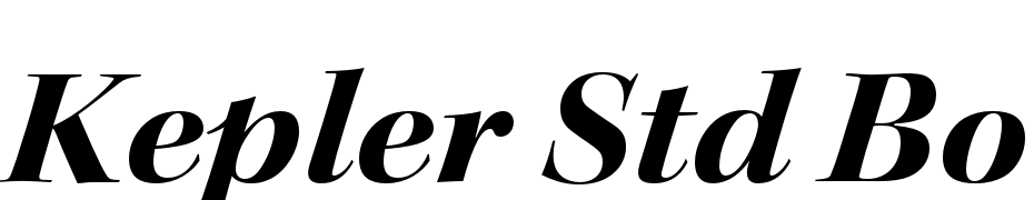 Kepler Std Bold Extended Italic Display Font Download Free